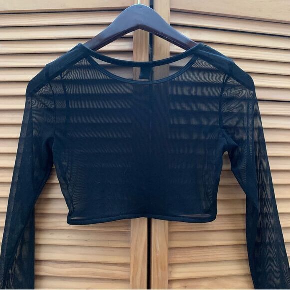 Naked Wardrobe Sheer Swim Crop Top XS - Picture 4 of 5